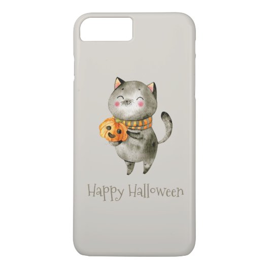 Cute Halloween Cat met pompoen | Telefonische kwes Case-Mate iPhone Case (Achterkant)