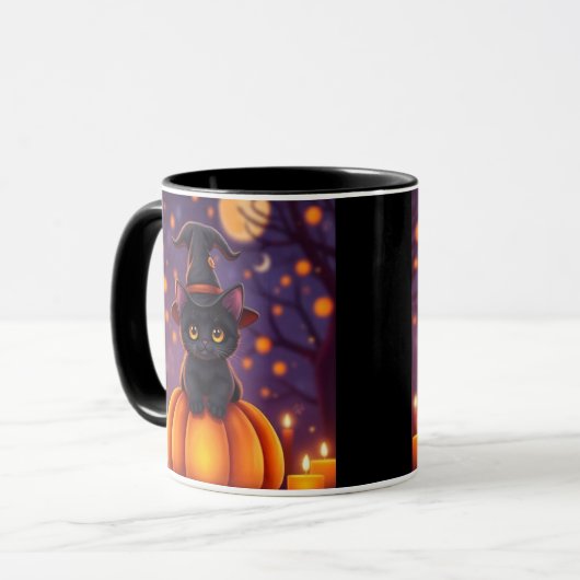 Cute Halloween Cat Mug – Limited Edition 💫 Mok (Voorkant links)