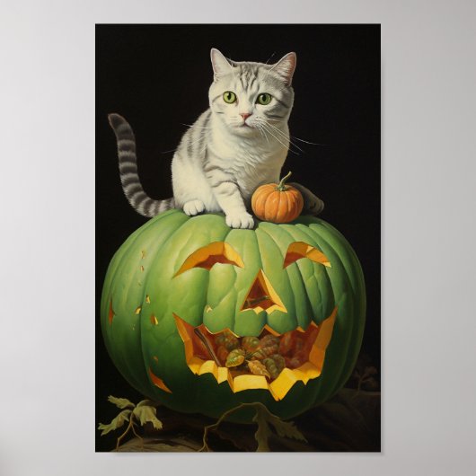 Cute Halloween Cat Poster (Voorkant)