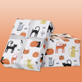 Cute Halloween Cat Spooky Cadeaupapier