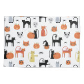 Cute Halloween Cat Spooky Kussensloop (Achterkant-Links)