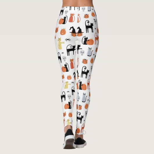 Cute Halloween Cat Spooky Leggings (Achterkant)