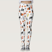 Cute Halloween Cat Spooky Leggings (Voorkant)