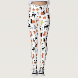Cute Halloween Cat Spooky Leggings