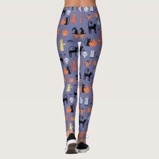 Cute Halloween Cat Spooky Leggings (Achterkant)