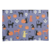 Cute Halloween Cat Spooky Paars Kussensloop (Voorkant-Rechts)