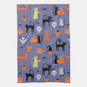Cute Halloween Cat Spooky Theedoek (Verticaal)