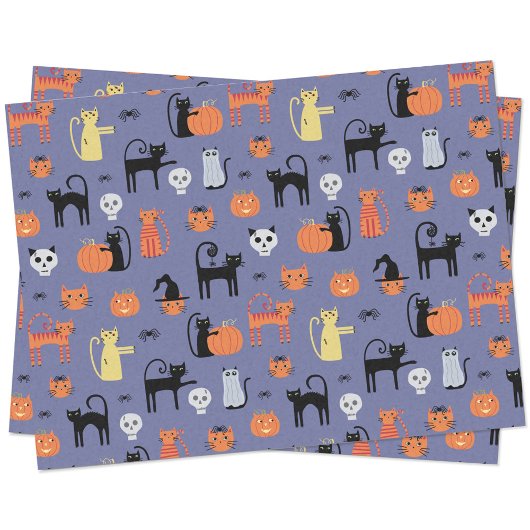 Cute Halloween Cat Spooky Tissuepapier