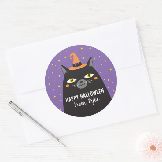 Cute Halloween Cat Sticker (Envelop)