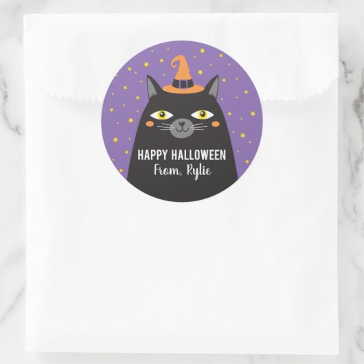 Cute Halloween Cat Sticker (Tas)