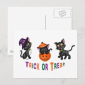 Cute Halloween Cats Briefkaart (Voorkant / Achterkant)