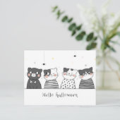 Cute Halloween Cats Briefkaart (Staand voorkant)