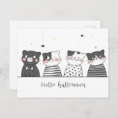 Cute Halloween Cats Briefkaart (Voorkant / Achterkant)