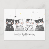 Cute Halloween Cats Briefkaart (Voorkant)