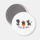 Cute Halloween Cats Magneet (Voorkant / Achterkant)