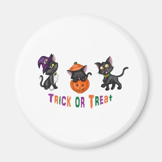 Cute Halloween Cats Magneet (Voorkant)