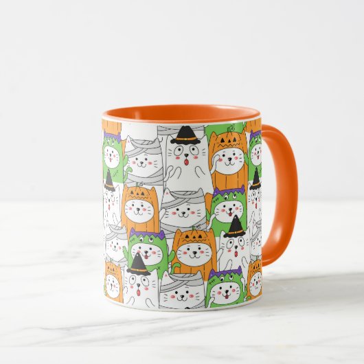 Cute Halloween Cats Mok (Voorkant rechts)