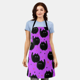 Cute Halloween Cats Pattern Schort