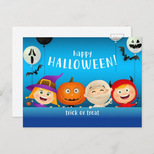 Cute Halloween Characters Briefkaart (Voorkant / Achterkant)