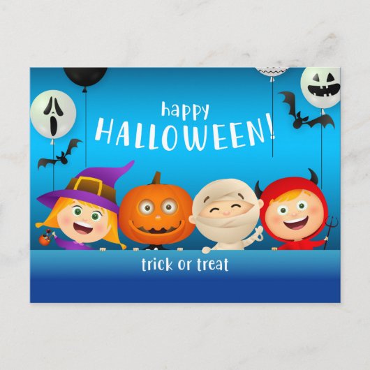 Cute Halloween Characters Briefkaart (Voorkant)