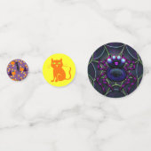 Cute Halloween Characters Party Table Confetti (Achterkanten)