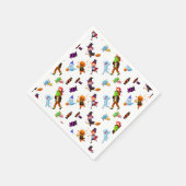 Cute Halloween Characters Servet (Hoek)