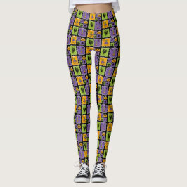 Cute Halloween Characters Small Zombies Leggings