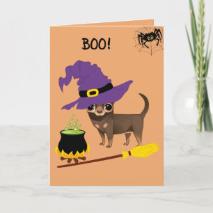 Cute Halloween Chihuahua Kaart