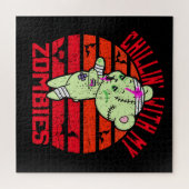 Cute Halloween Chillin' met My Zombies Teddy Bear Legpuzzel (Horizontaal)