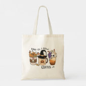 Cute Halloween Coffee Lover Tote Bag (Achterkant)
