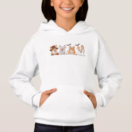 Cute Halloween Corgi Squad Kinder Festieve Hoodie