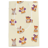 Cute Halloween Costume Cartoon Corgis Medium Cadeauzakje (Voorkant)