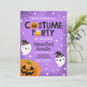 Cute Halloween Costume Party Spooktacular Kaart (Staand voorkant)