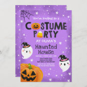Cute Halloween Costume Party Spooktacular Kaart (Voorkant / Achterkant)
