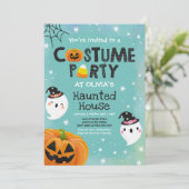 Cute Halloween Costume Party Spooktacular Kaart (Staand voorkant)