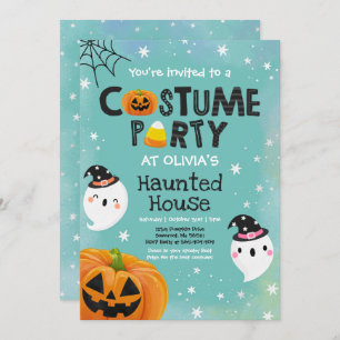 Cute Halloween Costume Party Spooktacular Kaart