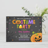 Cute Halloween Costume Party Spooktacular Kaart (Staand voorkant)