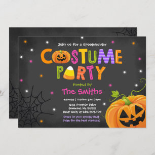 Cute Halloween Costume Party Spooktacular Kaart