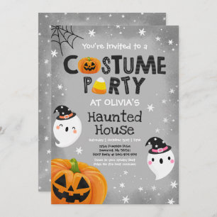 Cute Halloween Costume Party Spooktacular Kaart