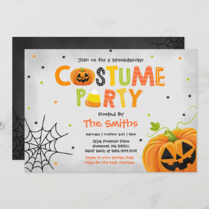 Cute Halloween Costume Party Spooktacular Kaart