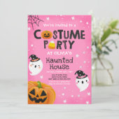 Cute Halloween Costume Party Spooktacular Kaart (Staand voorkant)