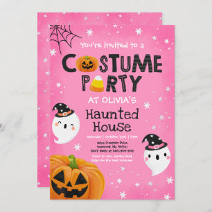 Cute Halloween Costume Party Spooktacular Kaart