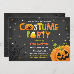 Cute Halloween Costume Party Spooktacular Kaart