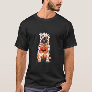 Cute Halloween Costume Pug Mummy Dog T-shirt