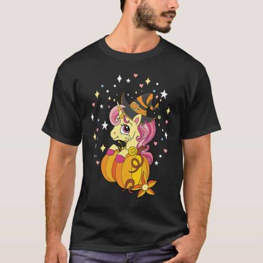 Cute Halloween Costume Witchy Unicorn Halloween T-shirt (Voorkant)