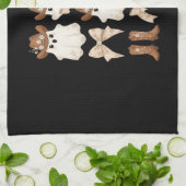 Cute Halloween Cowboy Ghost Theedoek (Gevouwen)