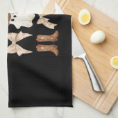 Cute Halloween Cowboy Ghost Theedoek (Quarter Fold)