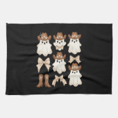 Cute Halloween Cowboy Ghost Theedoek (Horizontaal)