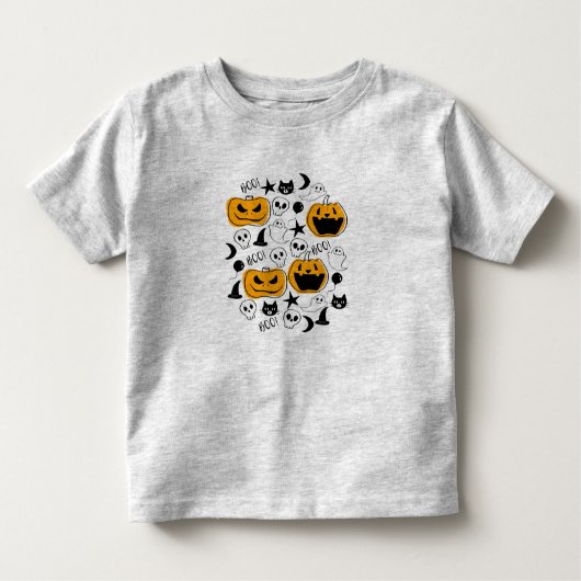 Cute Halloween Creatures Illustratie Kinder Shirts (Voorkant)