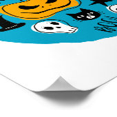 Cute Halloween Creatures Illustratie Poster (Hoek)